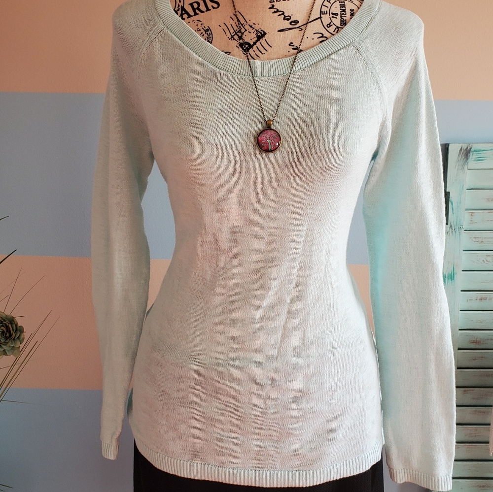GAP Long Sleeve Swoop Neck Sweater - Picture 2 of 5